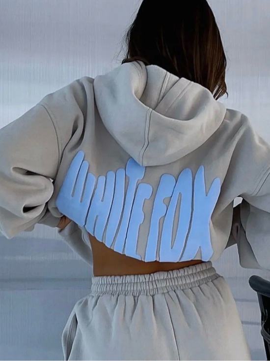 White Fox Boutique Sweaters - White Fox 6.0 archive hoodie in dove L/XL
